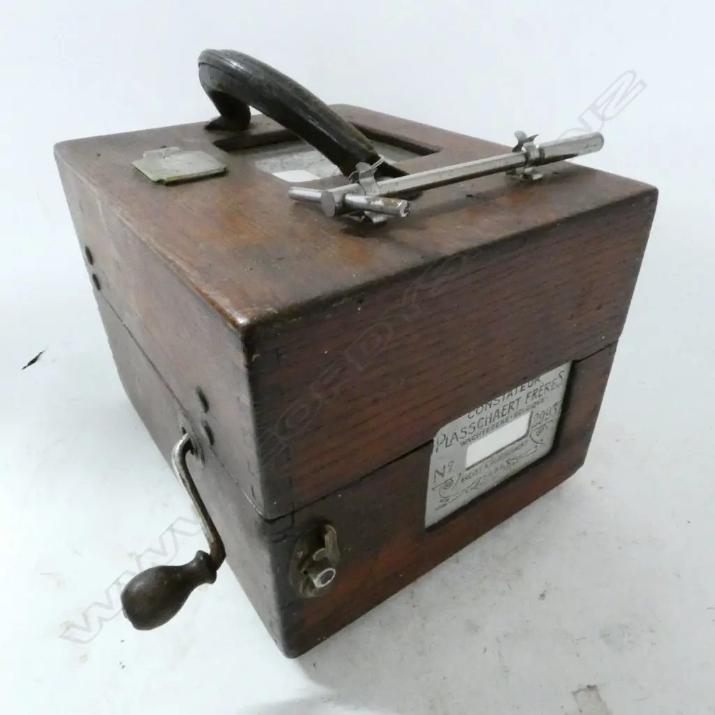 RACING PIGEON RECORDING TIME CLOCK c.1919 by PLASSCHAERT FRÈRES, BELGIUM. 245 X 170 X 200mm Image 1++